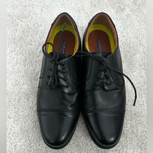 Florsheim Comfortech Ortholite Mens Size 9D Black Cap Toe Oxford Shoes